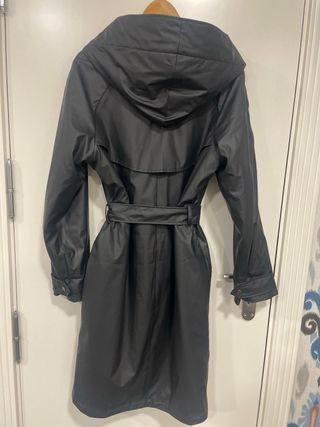 Abrigo impermeable acolchado mbm negro L