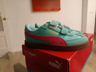 Zapatillas Puma Niñ@ Gamuza Rosa y Turquesa #30.