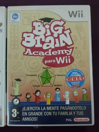 Lote 2 Juegos Wii: Wii Play y Big Brain Academy
