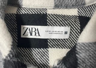 Chaqueta de cuadros talla XS Zara