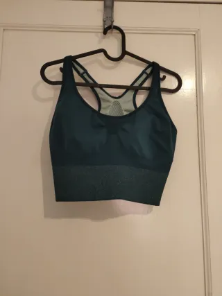 Sujetador deportivo verde azulado