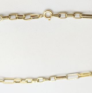 Cadena Alterna de oro combinado 14k, 8.54g, 60 cm.