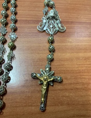 Rosario antiguo filigrana cordobesa