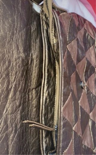 Bolso hombro polipiel bronce