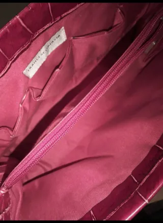 Borsetta elegante effetto coccodrillo rossa