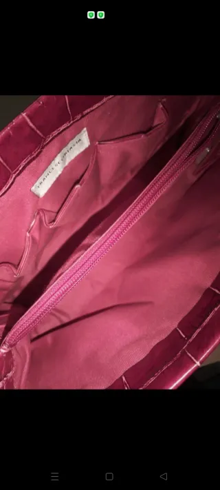 Borsetta elegante effetto coccodrillo rossa