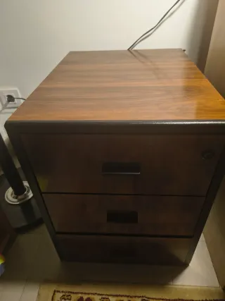Mobile ufficio 3 cassetti in legno e metallo