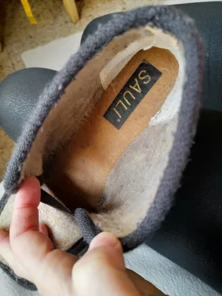 Zapatllas Pantuflas lana SAULI gris