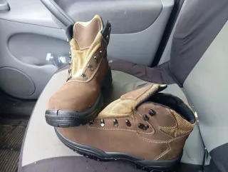 Botas de Caza Marrón y Beige