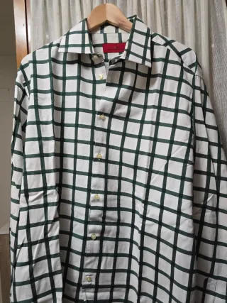 Camisa Carolina Herrera Cuadros Verde/Blanco