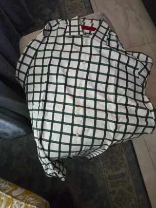 Camisa Carolina Herrera Cuadros Verde/Blanco