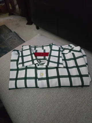 Camisa Carolina Herrera Cuadros Verde/Blanco