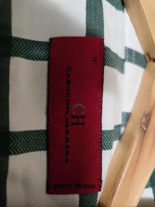 Camisa Carolina Herrera Cuadros Verde/Blanco