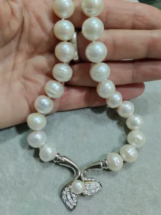 Gargantilla perlas cultivadas plata circonitas