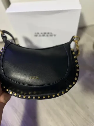 Bolso Isabel Marant Negro con Tachuelas Doradas