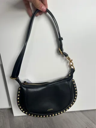 Bolso Isabel Marant Negro con Tachuelas Doradas