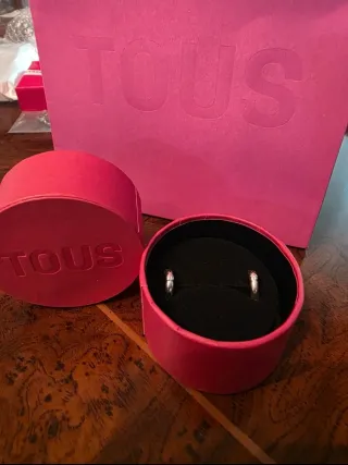 Pendientes aro Tous plata