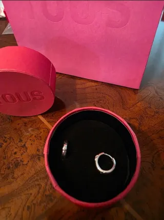 Pendientes aro Tous plata