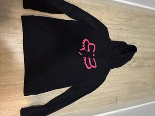 Sudadera Fox Negra Rosa Talla M