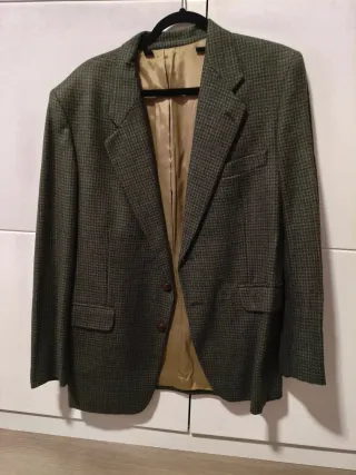 Americana clásica gris y verde