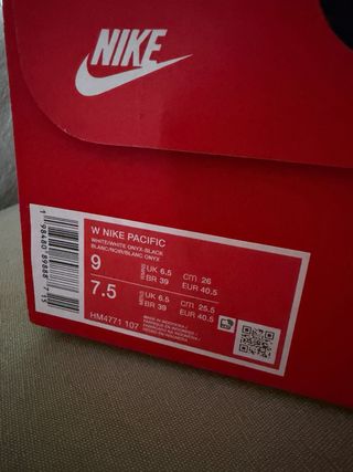 Nike Pacific Talla 40.5 Beige/Naranja/Blanco