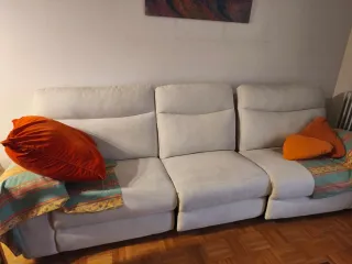 Sofá eléctrico tres plazas easy clean