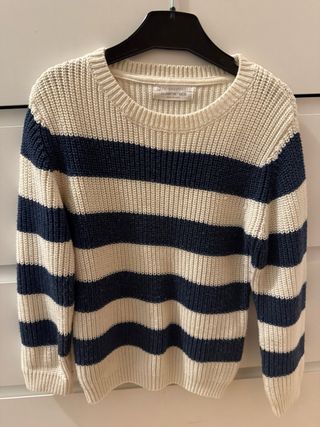 Jersey rayas azul y blanco 98cm