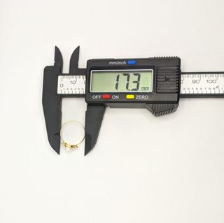 Anillo de oro de 18k con Perla, 0.89 g, T-14.