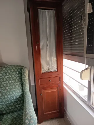 Vitrina de madera y cristal