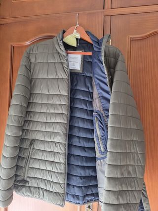 Chaqueta acolchada hombre verde oliva
