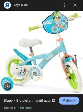 Bicicleta infantil Bluey 12