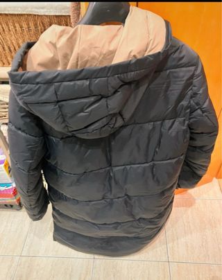 Abrigo acolchado Polo Club negro y beige