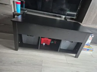 Mesa de centro elevable negra