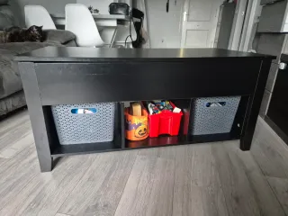 Mesa de centro elevable negra