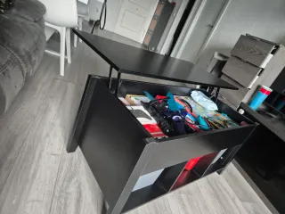 Mesa de centro elevable negra