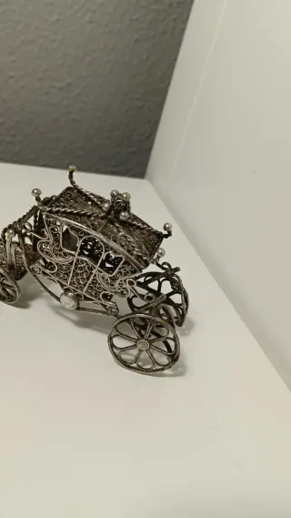 Carruaje y Caballo Vintage Plateado