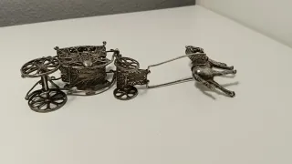Carruaje y Caballo Vintage Plateado
