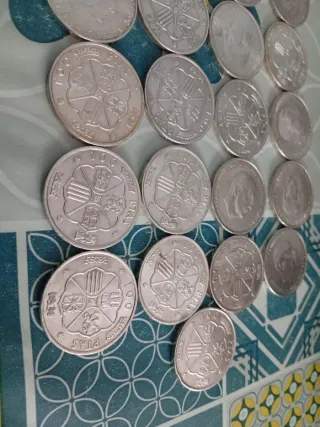 25 Monedas 100 pesetas Franco Plata paquillos