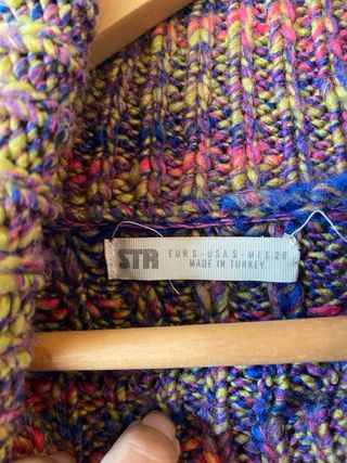 Jersey cuello alto multicolor