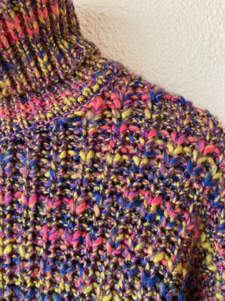 Jersey cuello alto multicolor