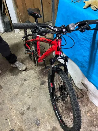 Bicicleta Montaña Rueda 24 Roja