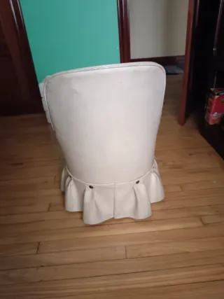 Silla retro beige para tapizar