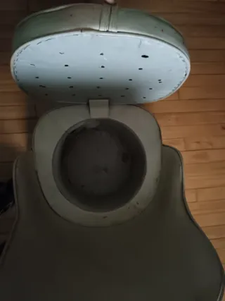 Silla retro beige para tapizar