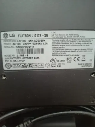 Monitor LG Flatron Plata/Negro