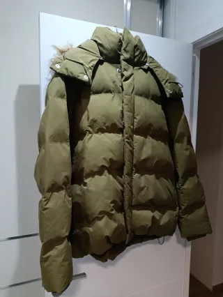 Chaqueta  hombre acolchada verde kaki nueva
