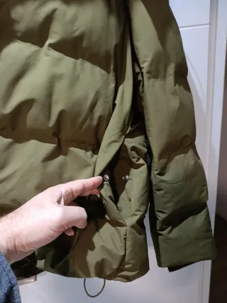 Chaqueta  hombre acolchada verde kaki nueva