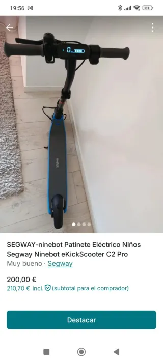 Patinete Eléctrico Segway Ninebot C2 Pro