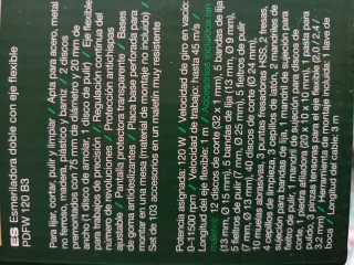 Esmeriladora Doble con Eje Flexible Parkside