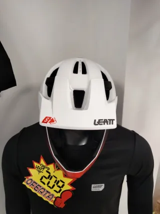 Casco Enduro Leatt Blanco y Rojo