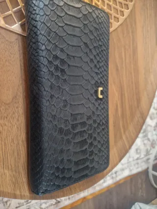 Cartera Adolfo Dominguez Negra Piel Serpiente